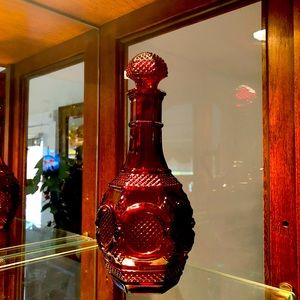 Red Avon Cape Cod wine decanter